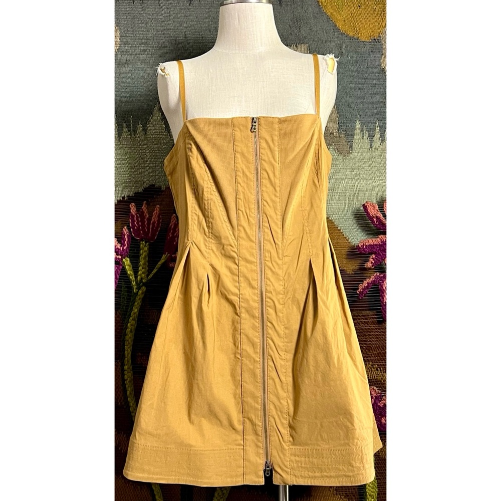 Yellow Zip-Front Dress